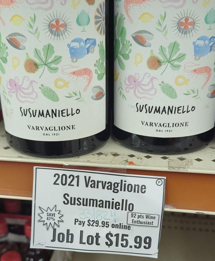 2021 Varvaglione Susumaniello